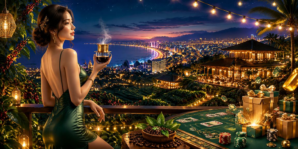 Người chơi tài xỉu tại Mũi Né thưởng thức cà phê và truy cập winvn11 buổi tối