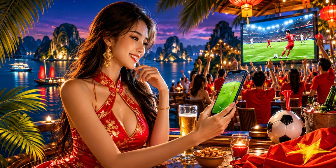 Người hâm mộ bóng đá tại lễ hội Vịnh Hạ Long hân hoan sau khi nhận giải thưởng cá cược