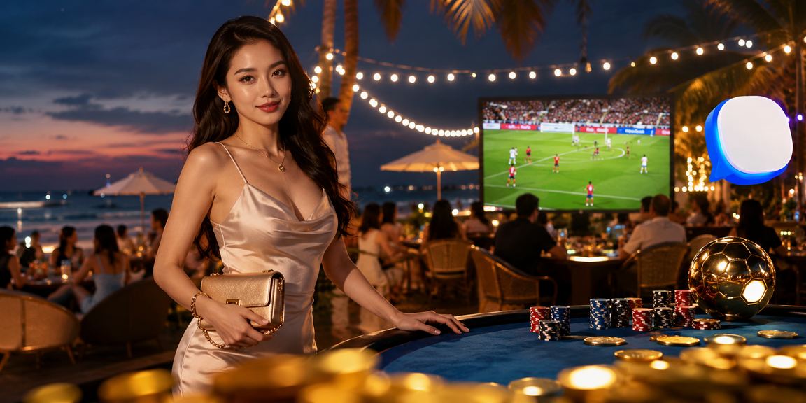 Người hâm mộ bóng đá tại bãi biển Phú Quốc theo dõi kết quả kèo và nhận ưu đãi thể thao